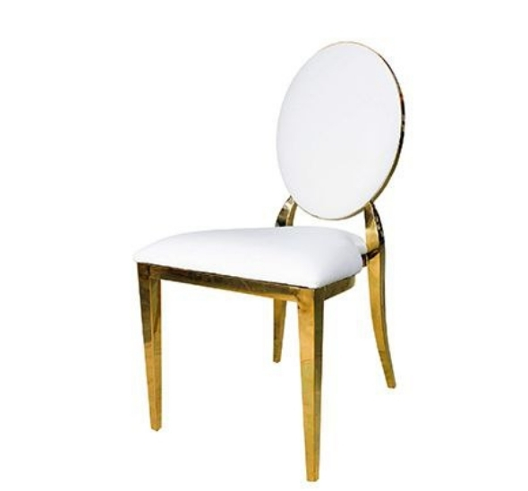 Стул Laval Gold с белой обивкой