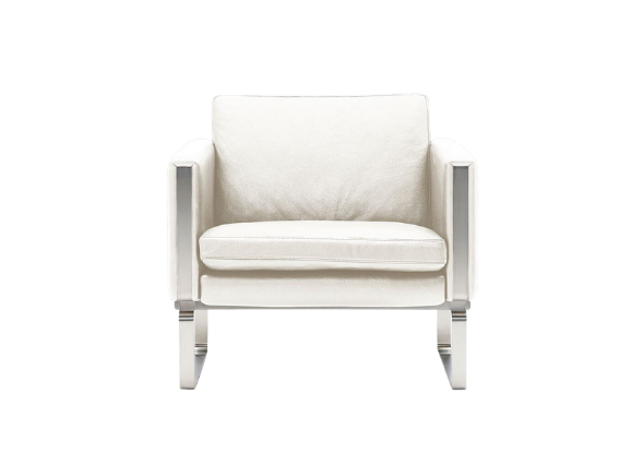 Кресло мягкое белое из экокожи