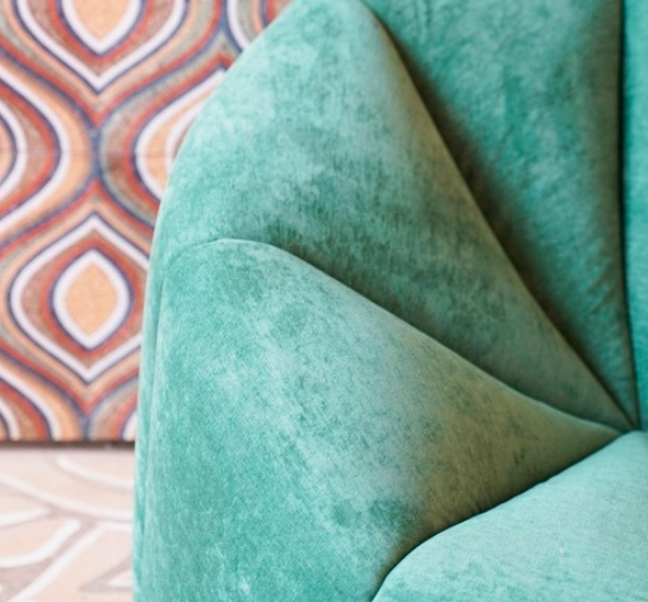 Кресло-пуф Вельвет Зеленый