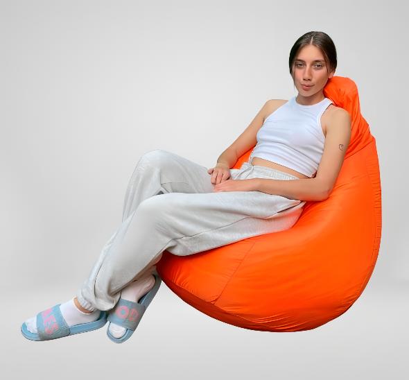 Пуф кресло-мешок оранжевый
