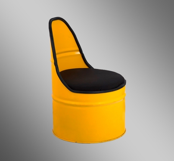 Кресло-бочка Желтое