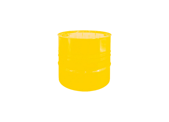 Стол журнальный из бочки жёлтый