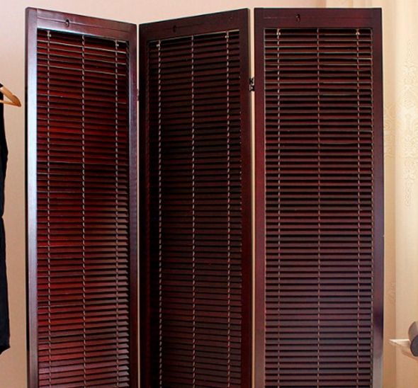 Складная ширма коричневая