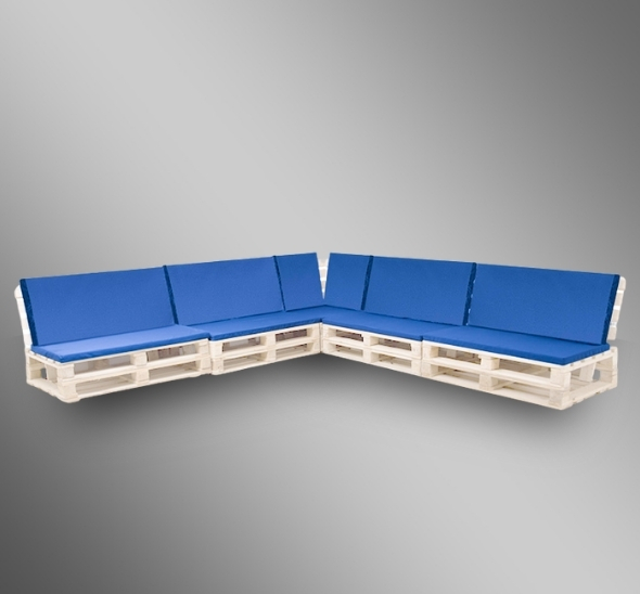 Диван модульный из паллет Белый