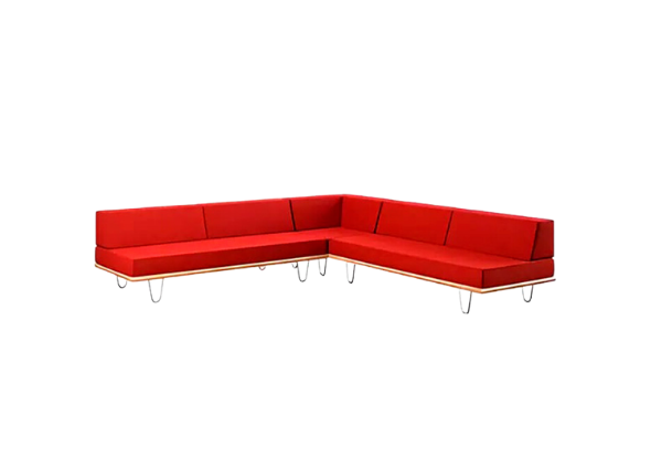 Угловой диван California красный
