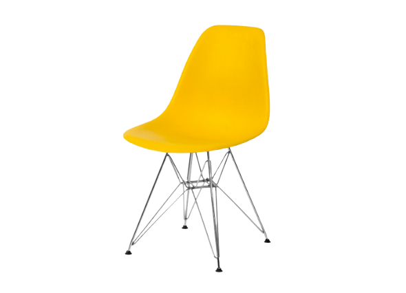 Стул Eames металл желтый