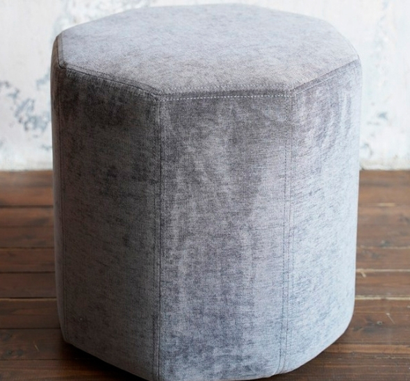 Пуфик многоугольный Серый