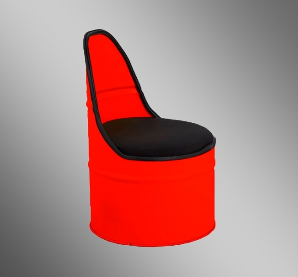 Кресло-бочка Красное