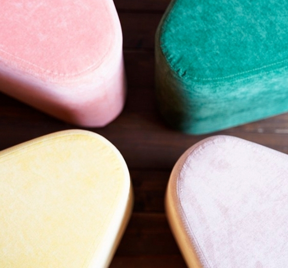 Пуфик треугольный Лимонный