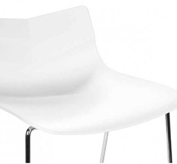 Стул барный Leaf White