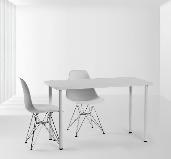 Стул Eames металл белый