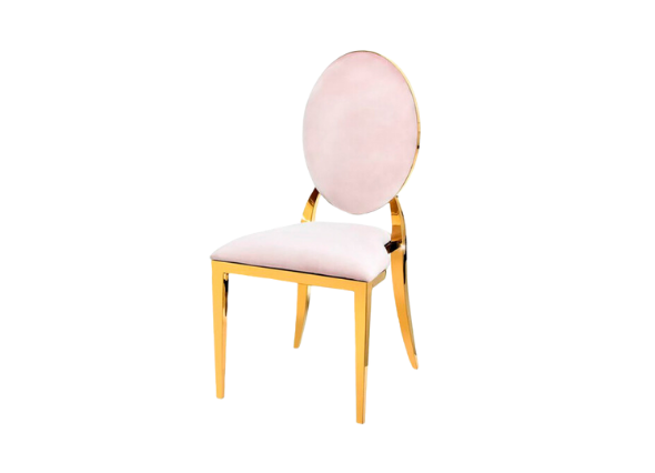 Стул Laval Gold с обивкой из розового бархата