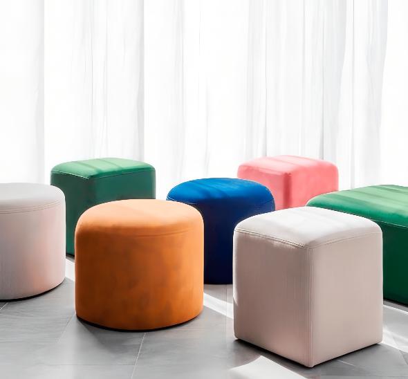 Пуф Геометрия белый