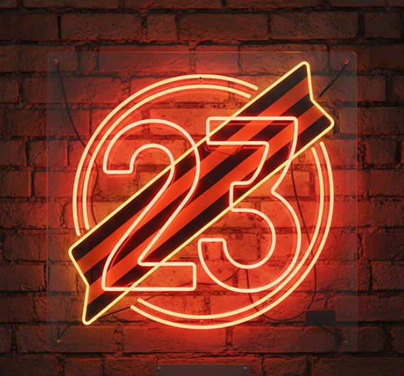Аренда неоновой вывески «23 февраля»