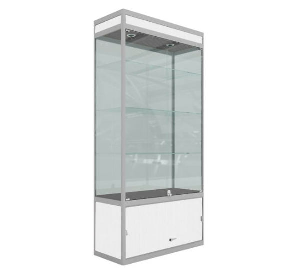 Выставочная витрина белая