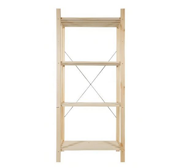 Деревянный стеллаж-стойка