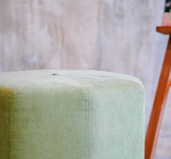 Пуфик многоугольный Светло-зеленый Джинс