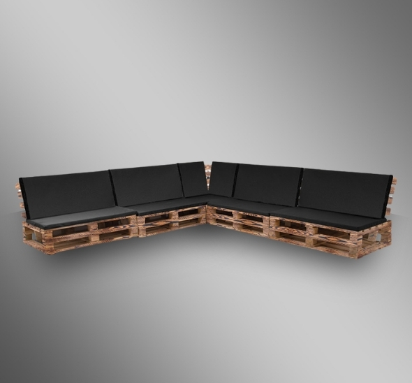 Диван модульный из паллет Обожженный