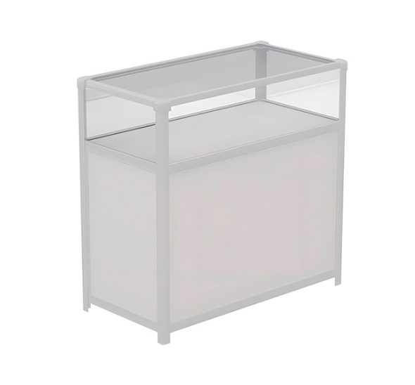 Витрина низкая прямоугольная белая