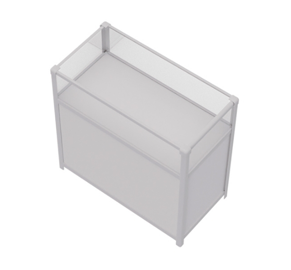 Витрина низкая прямоугольная белая