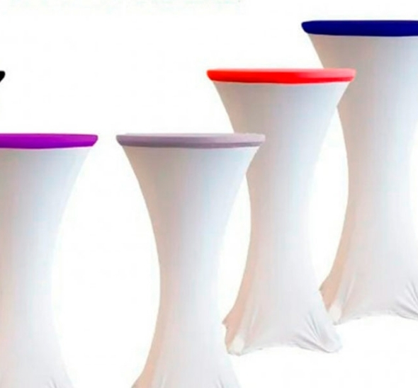 Стрейч наперон «Шапочка» для коктейльного стола красный