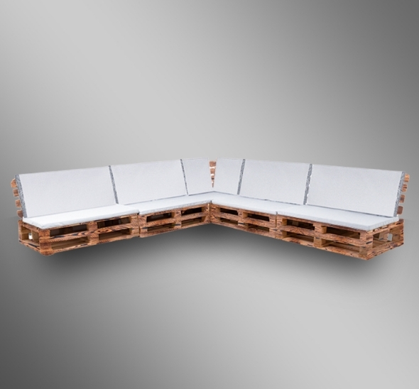 Диван модульный из паллет Обожженный