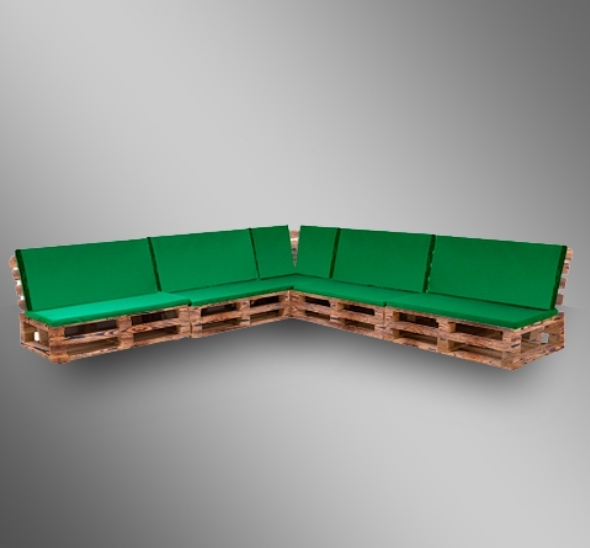 Диван модульный из паллет Обожженный