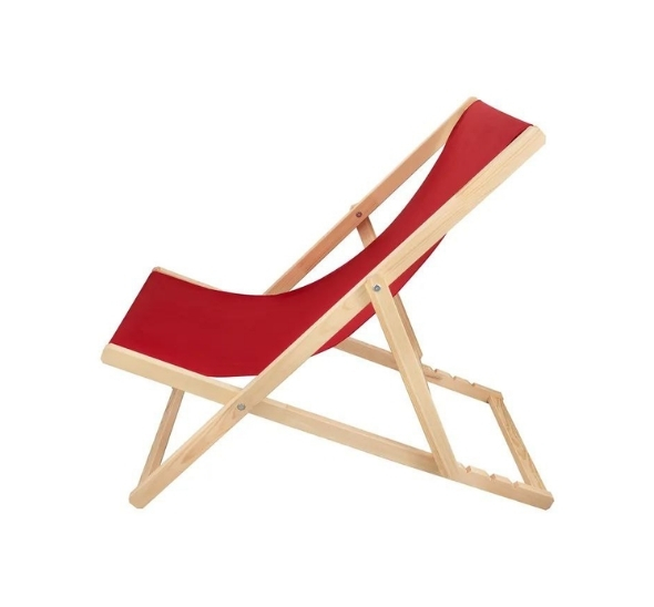 Красный шезлонг