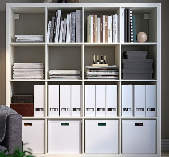 Стеллаж на 16 ячеек белый